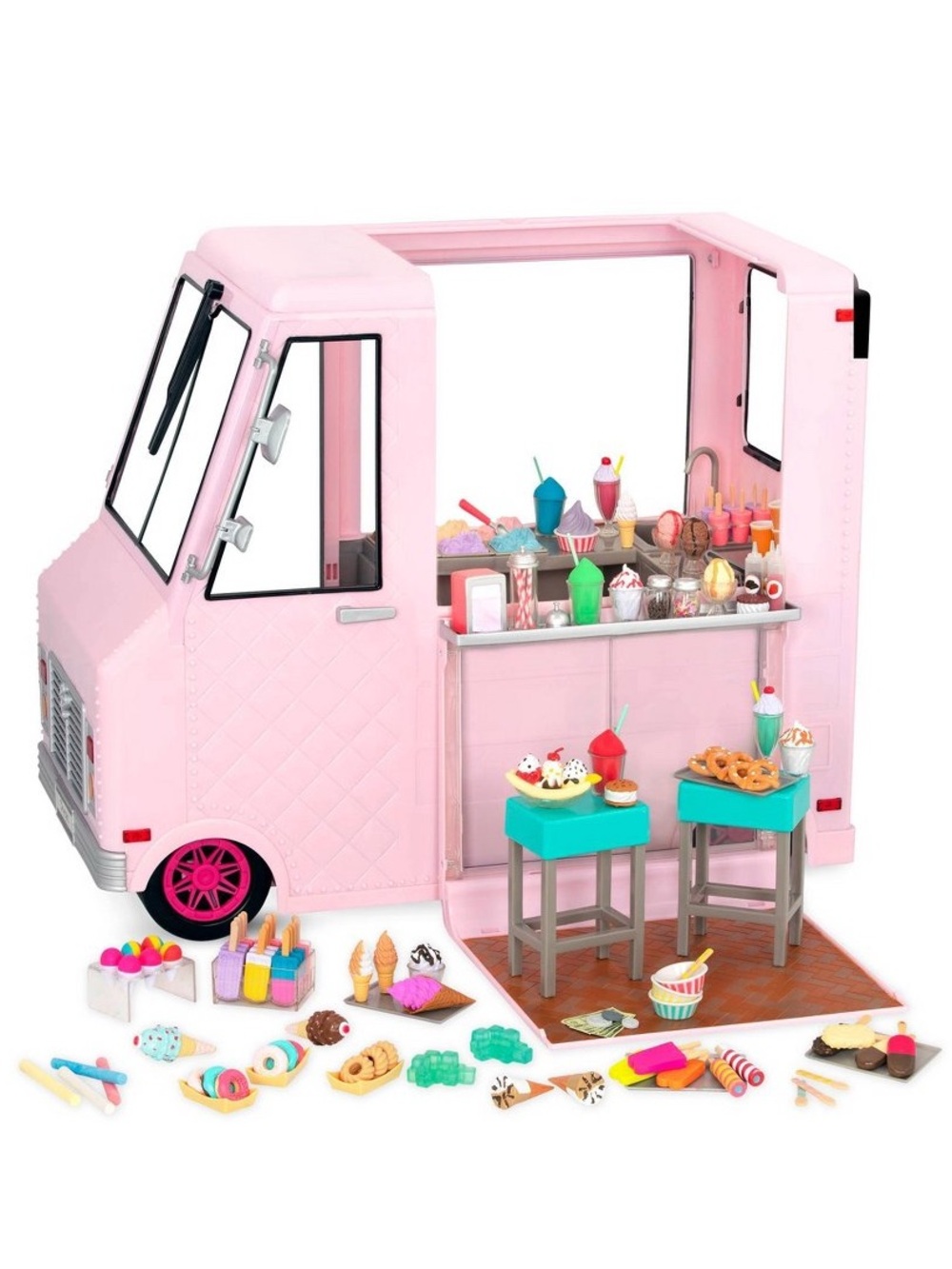 Our generation Pink Ice Cream Truck Playset with  Accessories Brand New